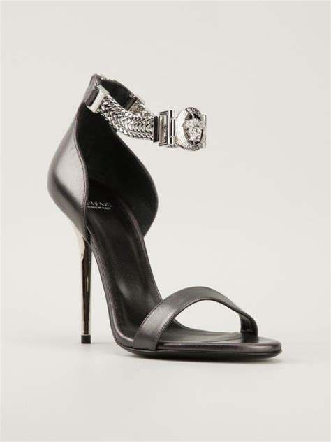 sandales medusa versace|versace medusa detail round heels.